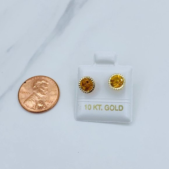 ❤️ Real 10k solid gold earrings ❤️ November birthstone - Picture 3 of 4